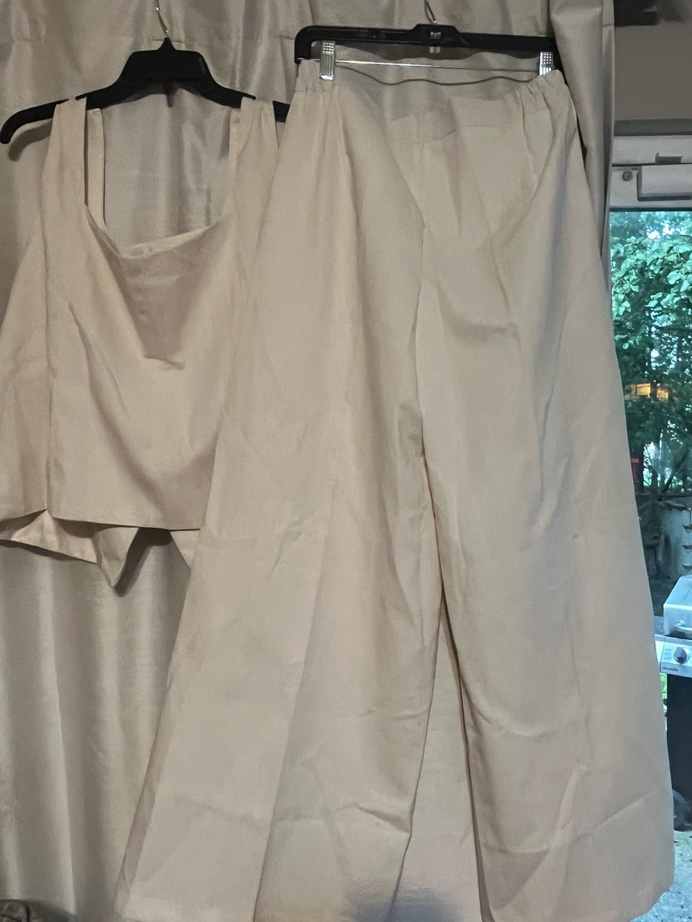 NWT XXL Two-Piece Linen Blend Vest and Wide Leg Pants Set from Beautiful - Picture 3 of 7